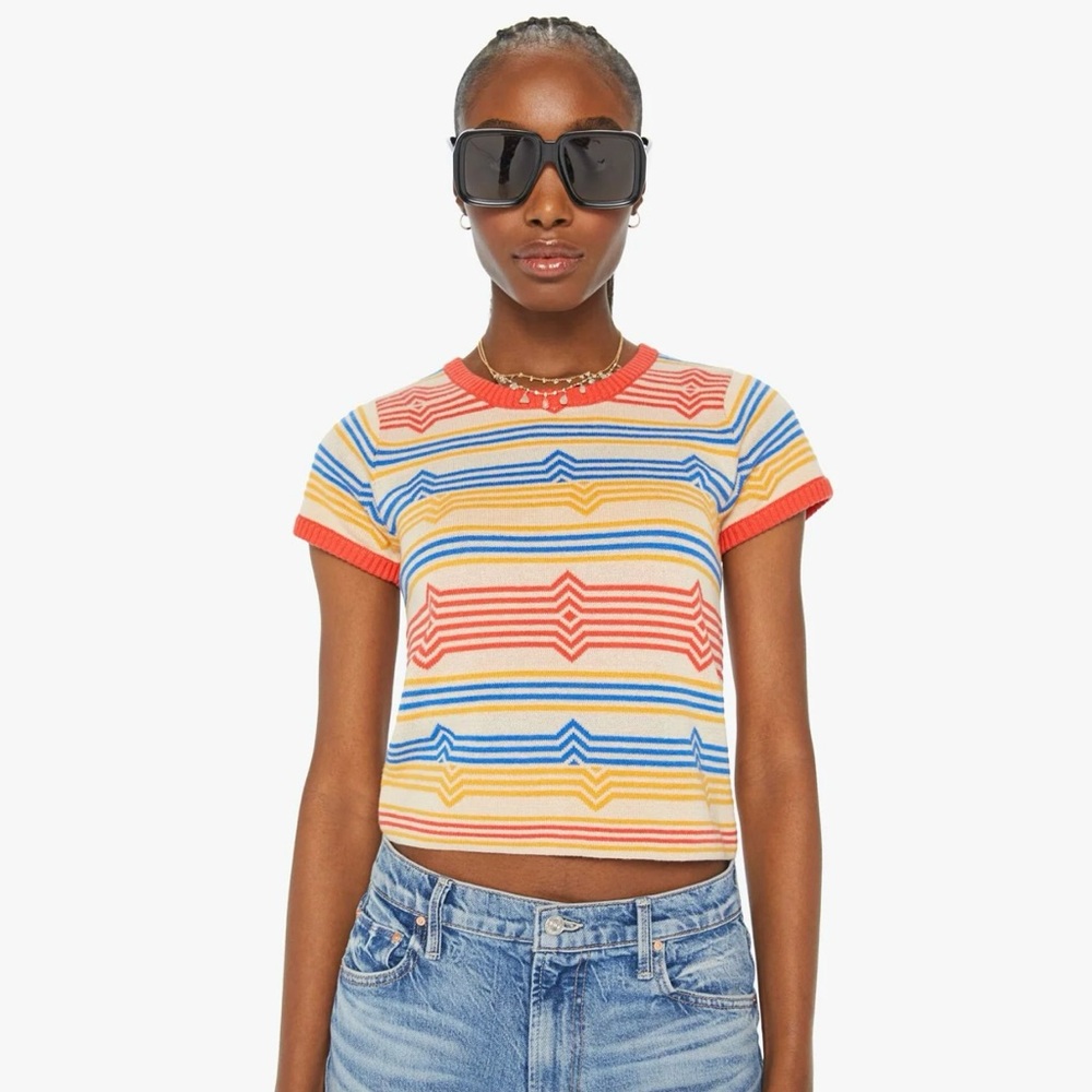 MOTHER - the Itty Bitty Scoop knit baby tee